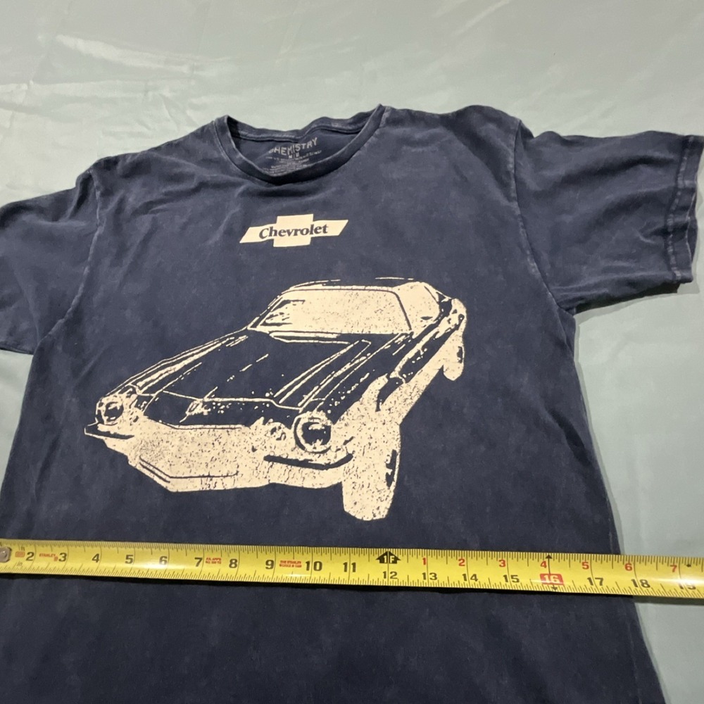 Chemistry Chevrolet Camaro Graphic Navy Blue Men's T-Shirt Size M - Picture 3 of 5